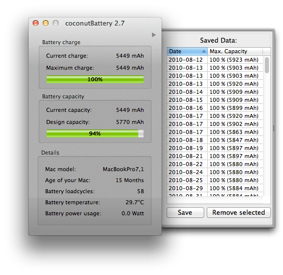 coconut battery for macbook pro